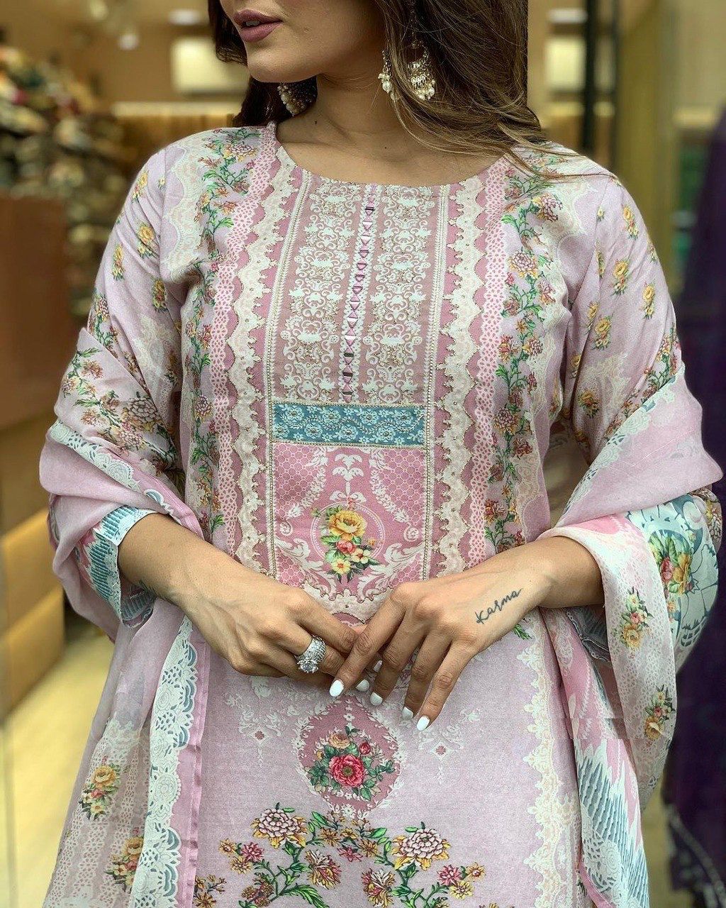 DC G22 Light Pink in Maslin Digital Print Salwar Suit . Wedding, Party, Festive, Events, Introductory Price ₹1749. Delivery 4-6 Working Days. Shop now. | Jump Suits, Salwar suit, Casual Suits, Creative suits, Designer Suits, Palazzo Suits, Party Wear Suits, Patiala Suits, Straight Suits