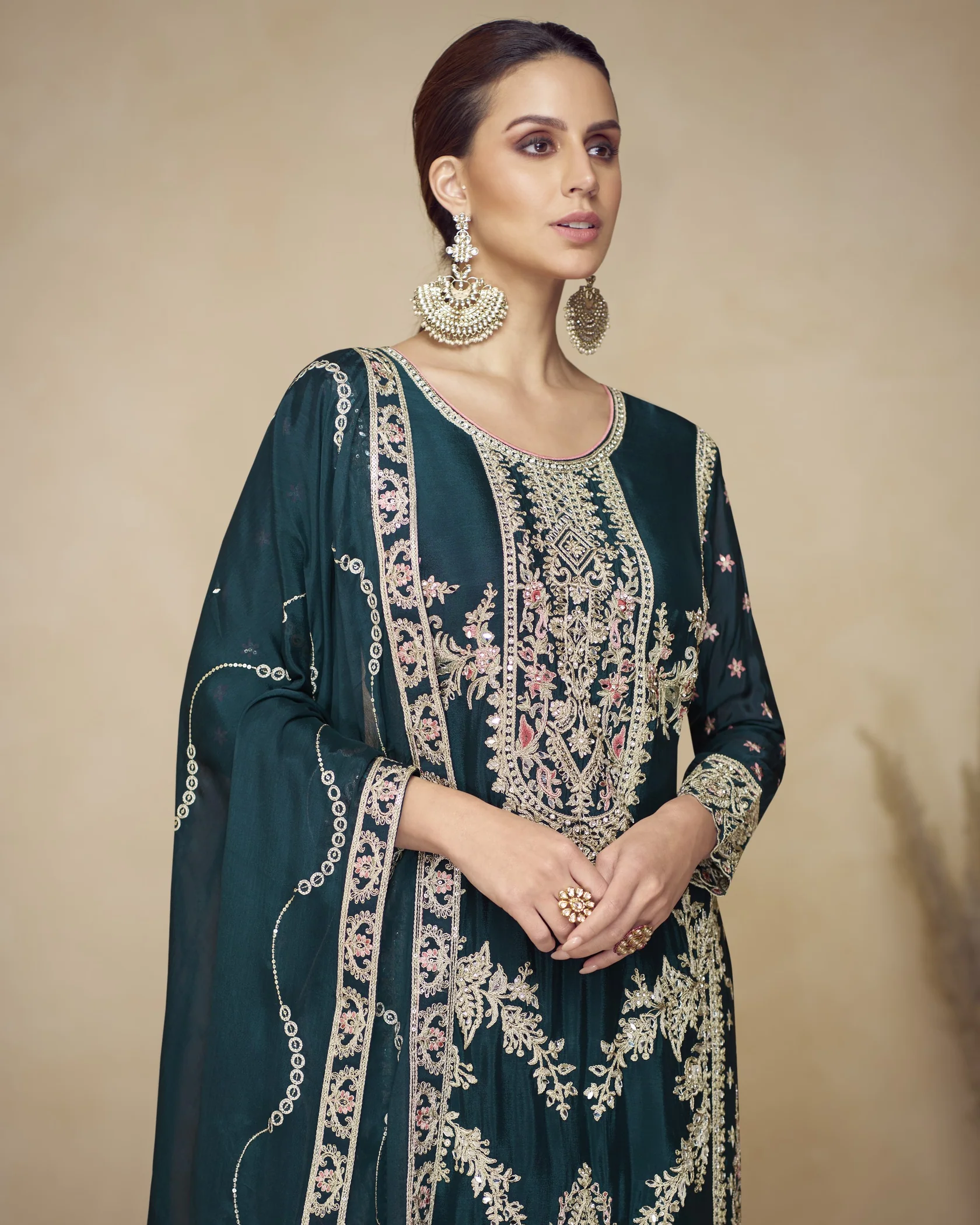 FC 717 Teall Viscous Chinon Salwar Suit with Lace Work & Embroidery Work. Exclusive Offer ₹2549. Delivery 4-6 Working Days. Shop now. | Jump Suits, Salwar suit, Casual Suits, Creative suits, Designer Suits, Palazzo Suits, Party Wear Suits, Patiala Suits, Straight Suits