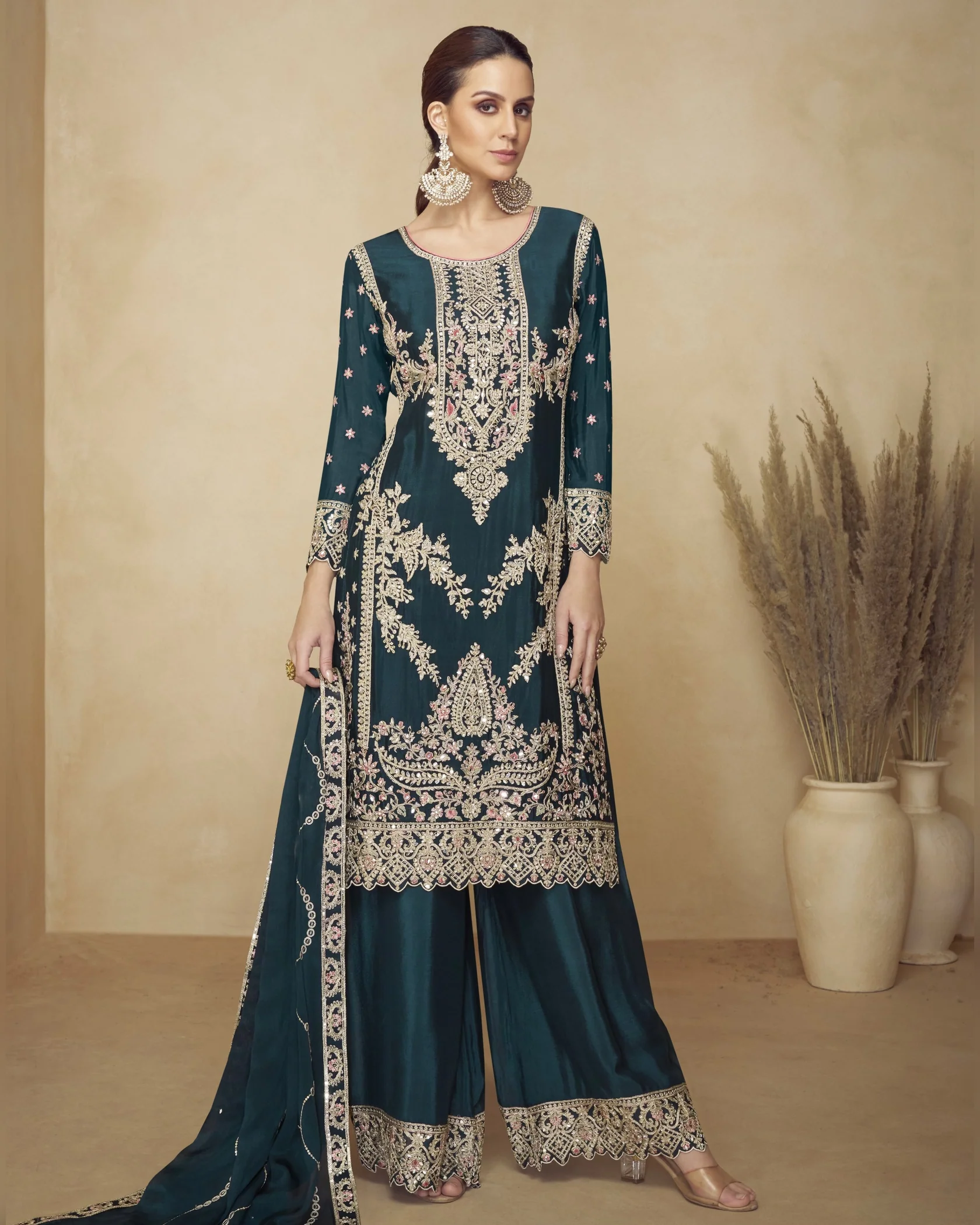 FC 717 Teall Viscous Chinon Salwar Suit with Lace Work & Embroidery Work. Exclusive Offer ₹2549. Delivery 4-6 Working Days. Shop now. | Jump Suits, Salwar suit, Casual Suits, Creative suits, Designer Suits, Palazzo Suits, Party Wear Suits, Patiala Suits, Straight Suits