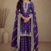 FC 7466 Purple Chinon Silk Salwar Suit with Embroidery Work & Lace Work. Affordable Price ₹2599. Delivery 4-6 Working Days. Shop now. | Jump Suits, Salwar suit, Casual Suits, Creative suits, Designer Suits, Palazzo Suits, Party Wear Suits, Patiala Suits, Straight Suits