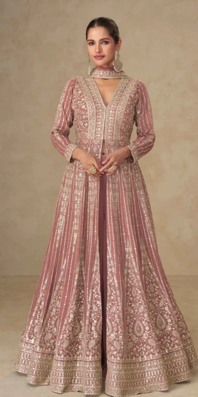 FC 10355 Peach Chinon Silk Salwar Suit with Embroidery Work & Lace Work. Affordable Price ₹3699. Delivery 4-6 Working Days. Shop now. | Jump Suits, Salwar suit, Casual Suits, Creative suits, Designer Suits, Palazzo Suits, Party Wear Suits, Patiala Suits, Straight Suits