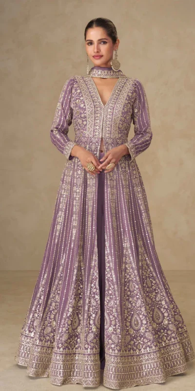 FC 10355 Purple Chinon Silk Salwar Suit with Embroidery Work & Lace Work. Affordable Price ₹3699. Delivery 4-6 Working Days. Shop now. | Jump Suits, Salwar suit, Casual Suits, Creative suits, Designer Suits, Palazzo Suits, Party Wear Suits, Patiala Suits, Straight Suits
