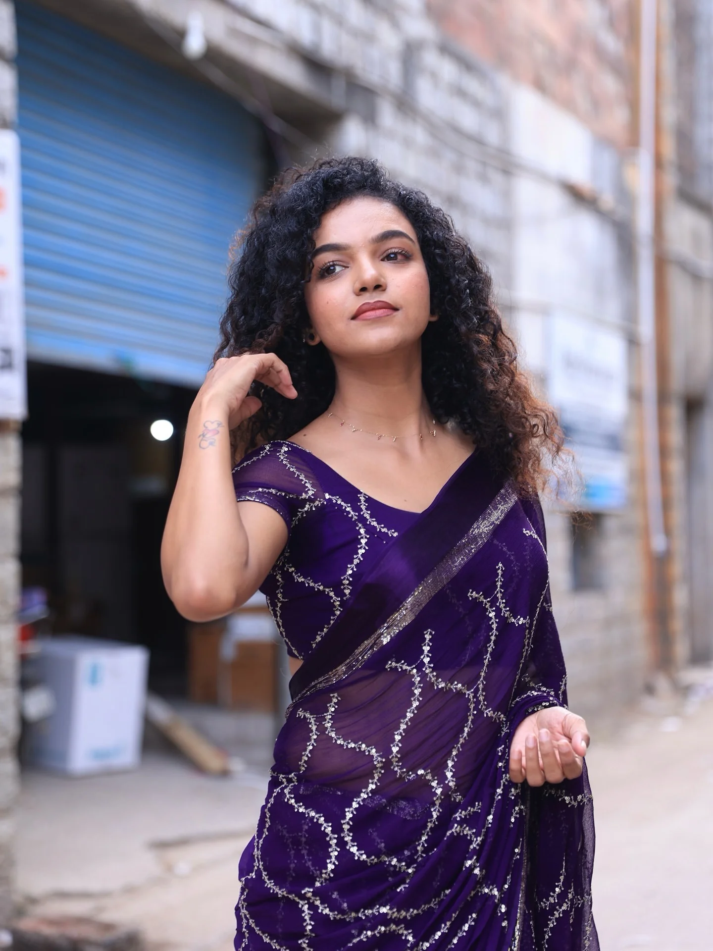 MS 505 Purple Viscose Satin Saree with Sequins Work & Embroidery Work. Special Price ₹1599. Delivery 4-6 Working Days. Shop now. | Designer Sarees, Sarees, Bollywood Sarees, Creative Sarees, Embroidered Sarees, Ethnic Saree, Modern Digital sarees, Party Wear Sarees