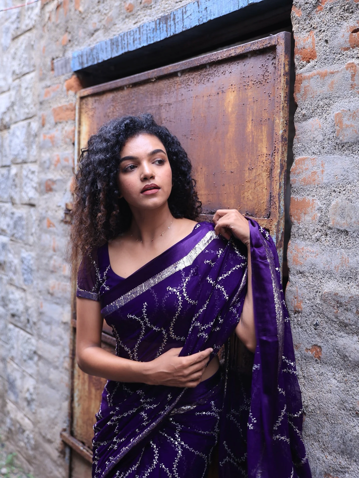 MS 505 Purple Viscose Satin Saree with Sequins Work & Embroidery Work. Special Price ₹1599. Delivery 4-6 Working Days. Shop now. | Designer Sarees, Sarees, Bollywood Sarees, Creative Sarees, Embroidered Sarees, Ethnic Saree, Modern Digital sarees, Party Wear Sarees