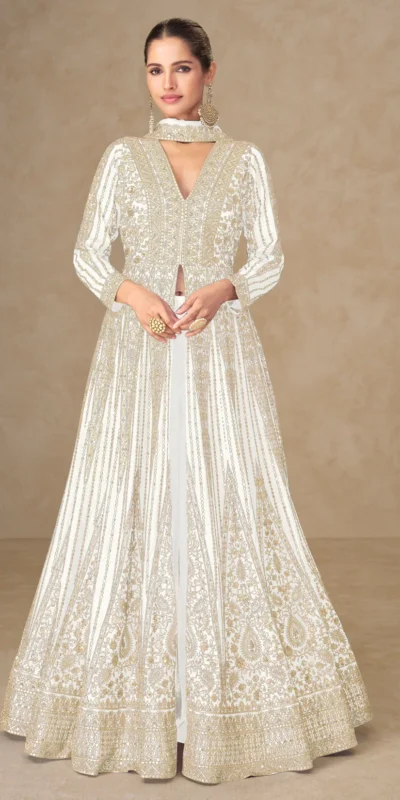 FC 10355 White Chinon Silk Salwar Suit with Embroidery Work & Lace Work. Affordable Price ₹3699. Delivery 4-6 Working Days. Shop now. | Jump Suits, Salwar suit, Casual Suits, Creative suits, Designer Suits, Palazzo Suits, Party Wear Suits, Patiala Suits, Straight Suits