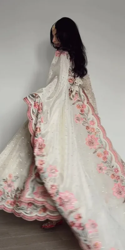 RTC 5873 White Color Chinon Silk Salwar Suit with Designer Work. Exclusive Offer ₹2449. Delivery 4-6 Working Days. Shop now. | Jump Suits, Salwar suit, Casual Suits, Creative suits, Designer Suits, Palazzo Suits, Party Wear Suits, Patiala Suits, Straight Suits