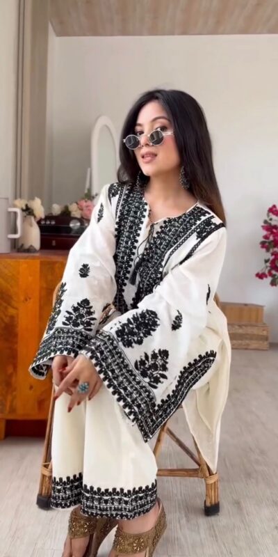 SRK 5349 White Rayon Butti Silk Salwar Suit with Embroidery Work. Special Price ₹1899. Delivery 4-6 Working Days. Shop now. | Jump Suits, Salwar suit, Casual Suits, Creative suits, Designer Suits, Palazzo Suits, Party Wear Suits, Patiala Suits, Straight Suits