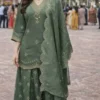 FC  4261 Green Color Roman Silk Salwar Suit with Embroidery Work. Available at ₹2549 only. Delivery 4-6 Working Days. Shop now. | Jump Suits, Salwar suit, Casual Suits, Creative suits, Designer Suits, Palazzo Suits, Party Wear Suits, Patiala Suits, Straight Suits