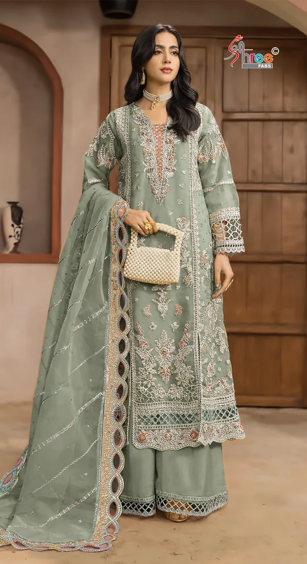 FC 1232 Pista| Chiffon Salwar Suit with Embroidery Work & Sequins Work. Introductory Price ₹2649. Delivery 4-6 Working Days. Shop now. | Jump Suits, Salwar suit, Casual Suits, Creative suits, Designer Suits, Palazzo Suits, Party Wear Suits, Patiala Suits, Straight Suits