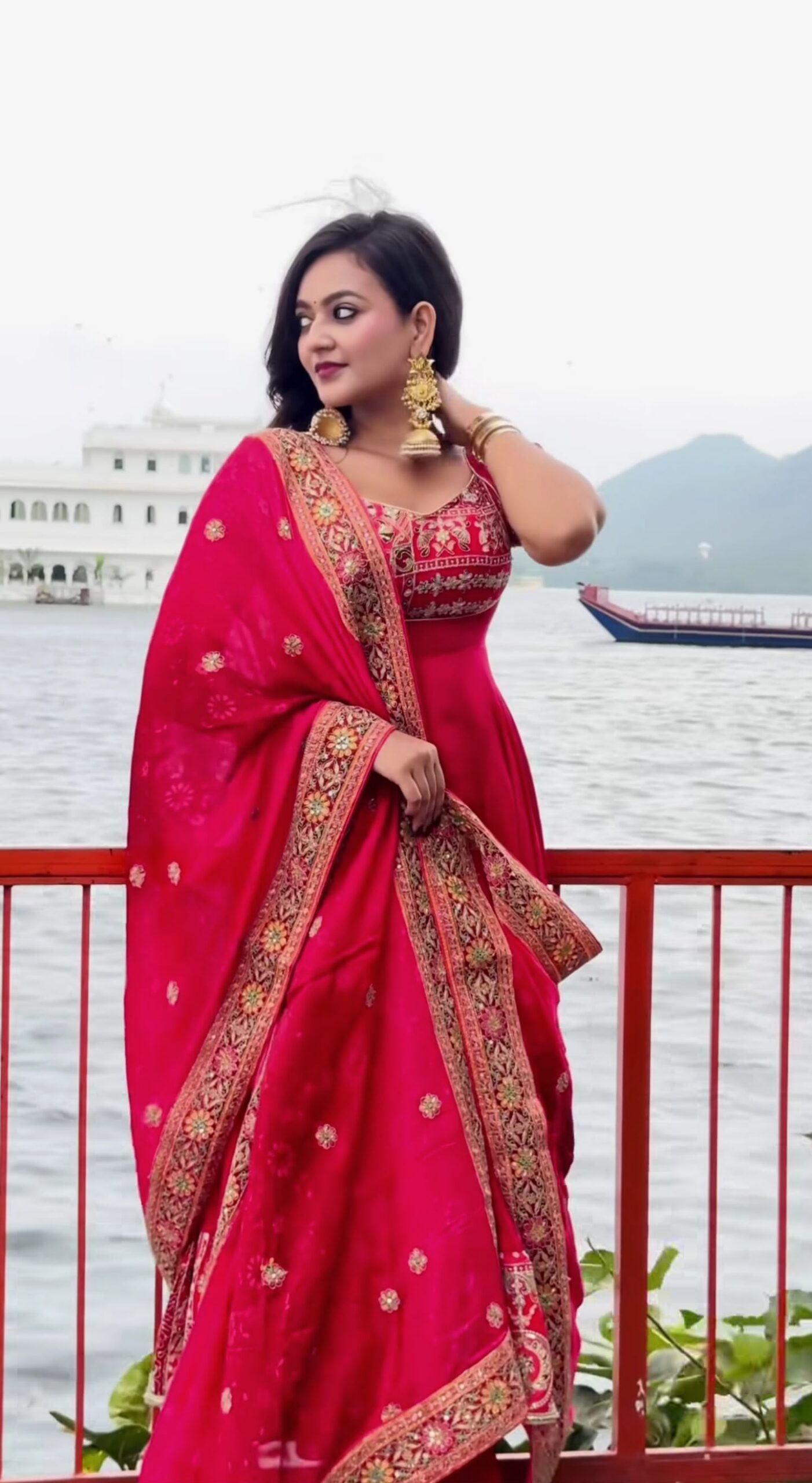 NF 1276 Pink in Color Natural Crepe Embroidery Work Anarkali Suit . Affordable Price ₹3049. Delivery 4-6 Working Days. Shop now. | Anarkali Suits, Bollywood Anarkali, Creative-Anarkali, Designer Anarkali, Embroidered Anarkali, Party Wear Anarkali