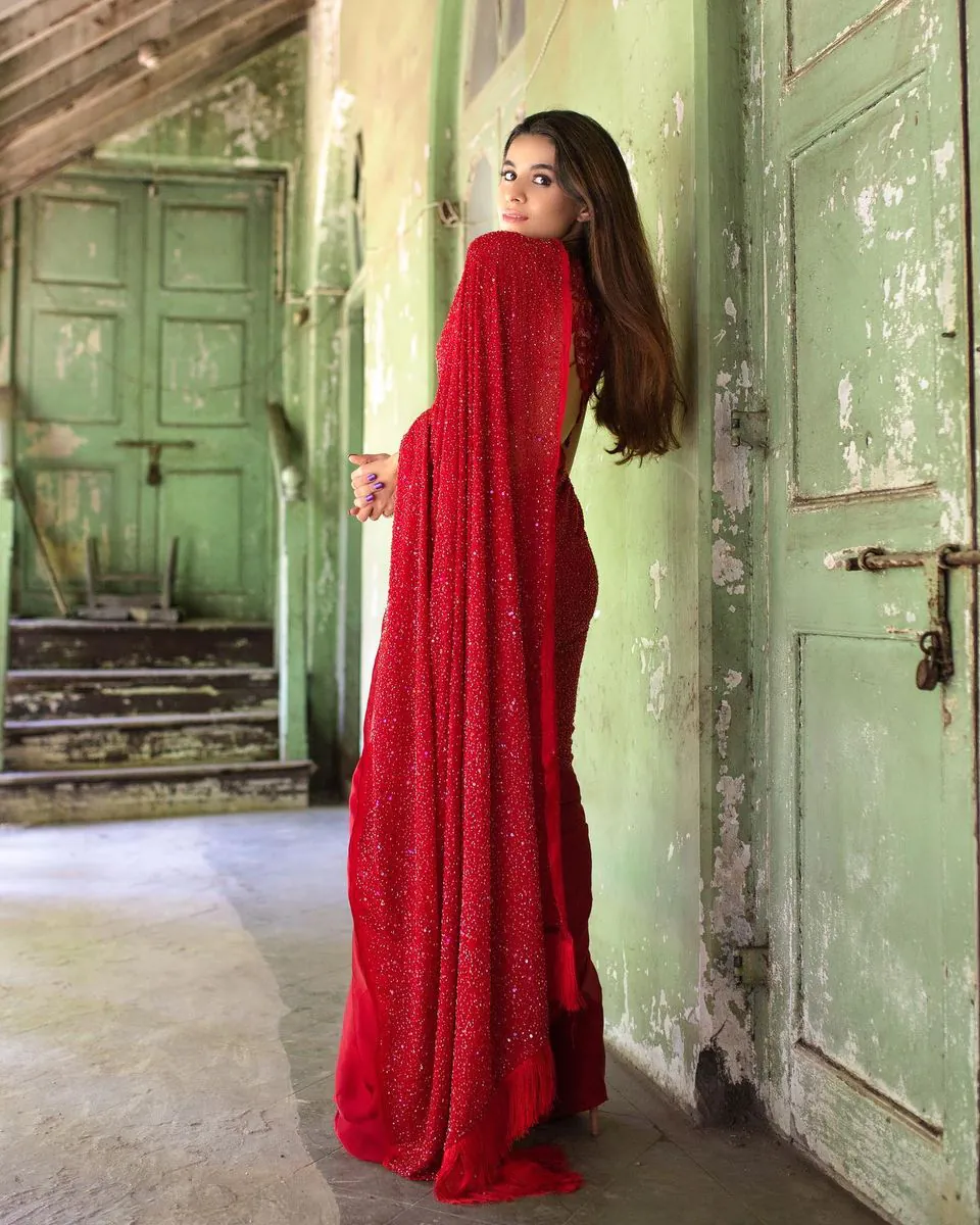 divine-red-color-fancy-sequence-work-party-wear-saree