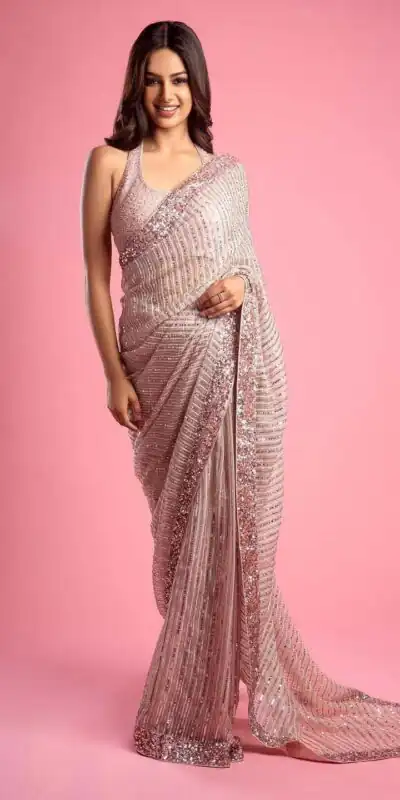 LG 1334 Pink Saree : Georgette Blouse : Phantom Silk Work : Sequence Embroidered Work On All Over The Saree Party, Wedding, @1999/- Only | Sarees, Bollywood Sarees, Creative Sarees, Designer Sarees, Embroidered Sarees, Ethnic Saree, Party Wear Sarees