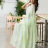 Fancy Look Light Green Color Zomato Silk Georgette beautiful sequence saree Saree