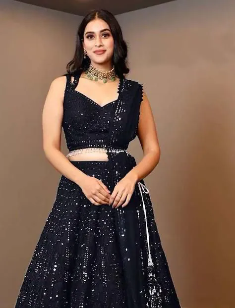 Glamorous Black Color Georgette Embroidery Lehenga Choli