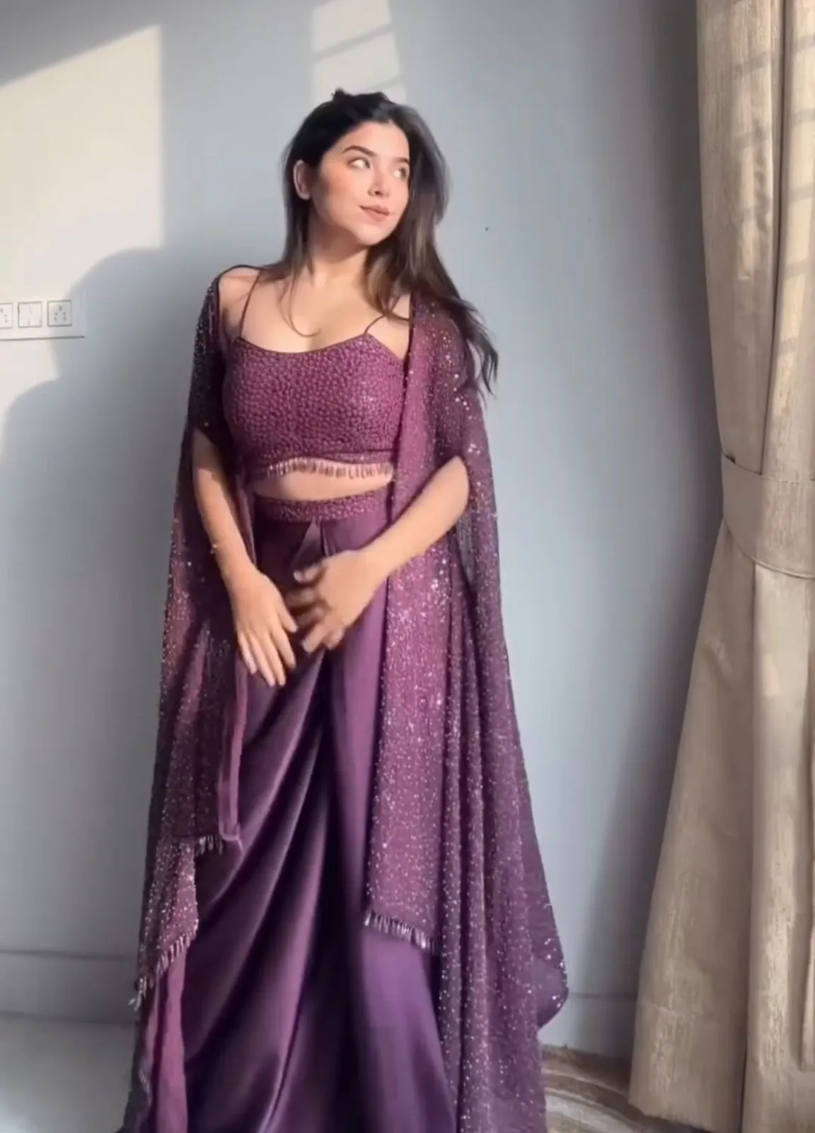 Special Purple Color Rangoli Silk Threads Embroidery Salwar Suit 2