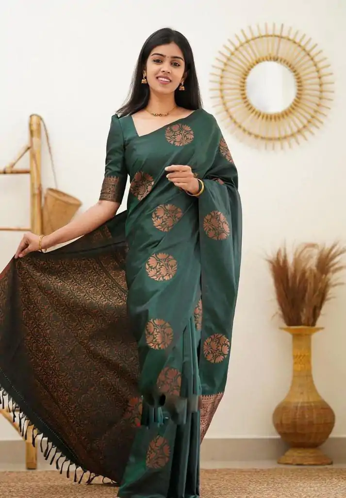 KP 4064 Green Color Soft Lichi Silk Jacquard On All Over Saree Casual, Party Wear, Wedding, Events Etc. Expected Delivery 4-6 Working Days @1249/- | Sarees, Bollywood Sarees, Creative Sarees, Designer Sarees, Embroidered Sarees, Ethnic Saree, Modern Digital sarees, Party Wear Sarees