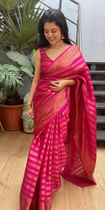 KP 4085 Pink Color Soft Lichi Silk Jacquard On All Over Saree Casual, Party Wear, Wedding, Events Etc. Expected Delivery 4-6 Working Days @1399/- | Sarees, Bollywood Sarees, Creative Sarees, Designer Sarees, Embroidered Sarees, Ethnic Saree, Modern Digital sarees, Party Wear Sarees