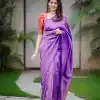 Purple Soft Silk Pallu Saree