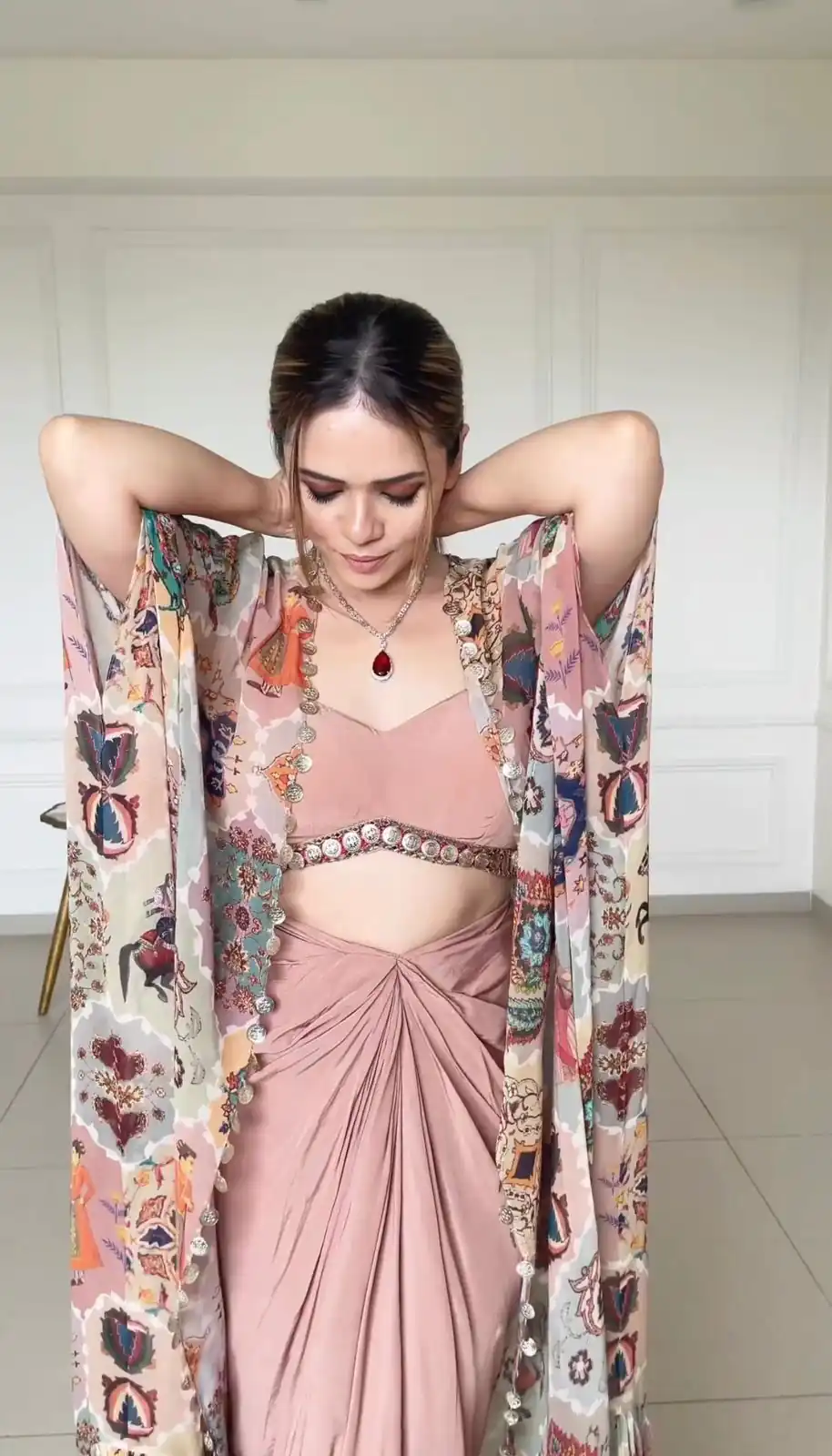 Aglow Peach Color Silk Digital Printed Fancy Lace Salwar Suit