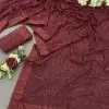DF 3397 Maroon Color Georgette Sequins Embroidery Work Saree Casual, Party Wear, Wedding, Events Etc Delivery Expected.4-6 Working Days 1799/- | Sarees, Bollywood Sarees, Creative Sarees, Designer Sarees, Embroidered Sarees, Ethnic Saree, Modern Digital sarees, Party Wear Sarees