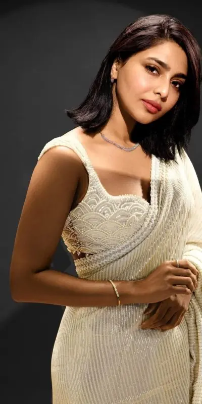 Gorgeous White Color Georgette Sequins Embroidery Work Saree