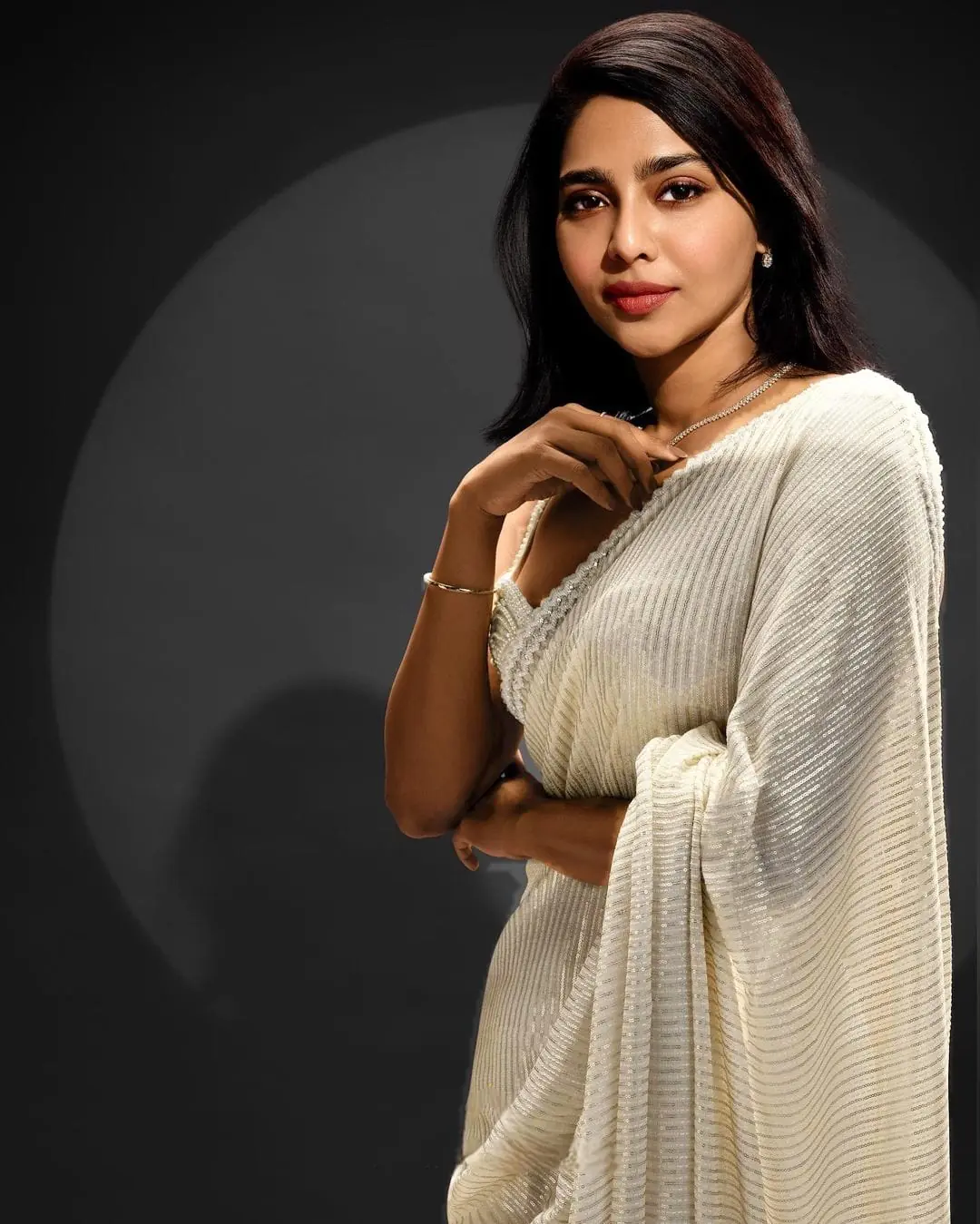 Gorgeous White Color Georgette Sequins Embroidery Work Saree