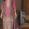 Grand Pink Color Vichitra Embroidery Codding Sequence Salwar Suit