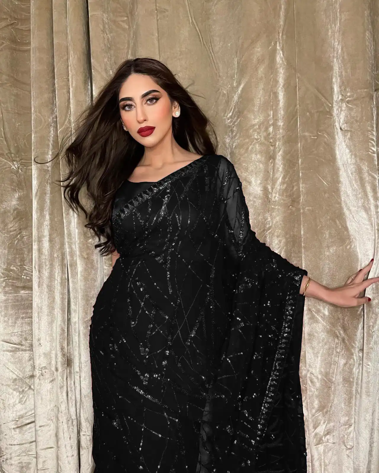 JR 615 Black Color Georgette Embroidery Sequence Piping Saree Casual, Wedding, Festive, Events Expected Delivery  4-6 Working Days @1799/- | Sarees, Bollywood Sarees, Creative Sarees, Designer Sarees, Embroidered Sarees, Ethnic Saree, Modern Digital sarees, Party Wear Sarees