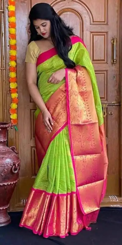 KP 4005 Green Color Soft Lichi Silk Jacquard On All Over Saree Casual, Party Wear, Wedding, Events Etc. Expected Delivery 4-6 Working Days @1449/- | Sarees, Bollywood Sarees, Creative Sarees, Designer Sarees, Embroidered Sarees, Ethnic Saree, Modern Digital sarees, Party Wear Sarees