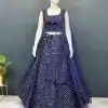 Grand Royal Blue Color Georgette Embroidery Lehenga Choli