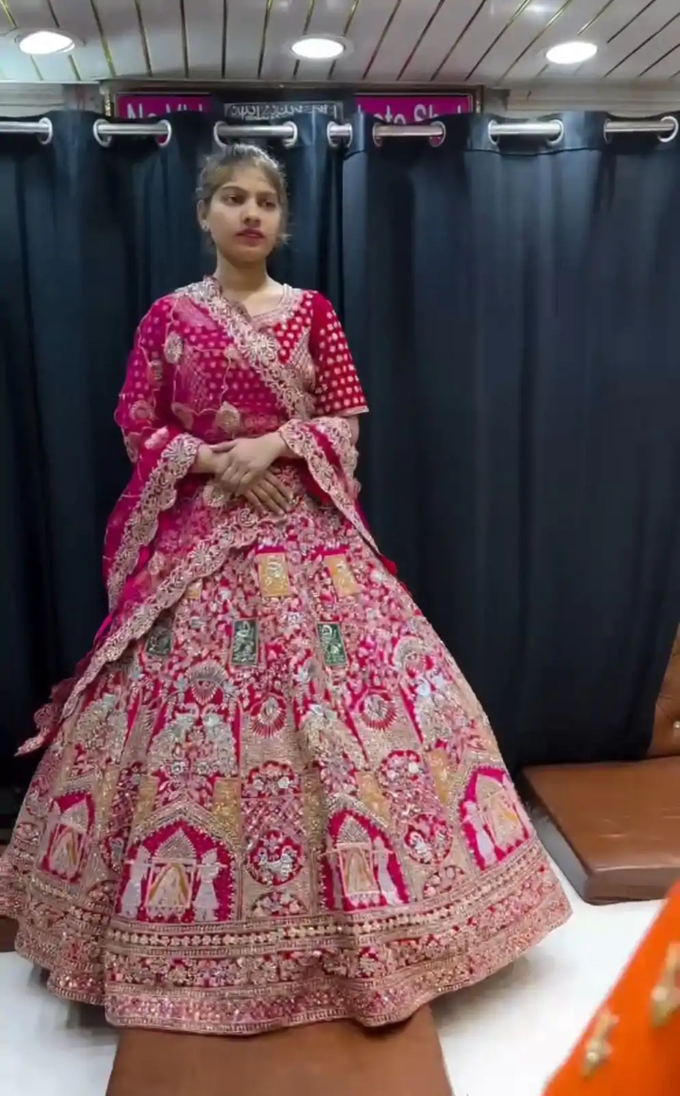 Luminous Pink Color Malai Satin Silk Embroidered Lehenga Choli