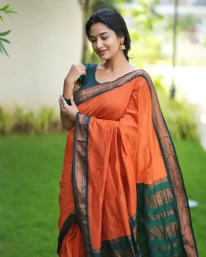 KP 5004 Orange Color Soft Lichi Silk Jacquard On All Over Saree Casual, Party Wear, Wedding, Events Etc. Expected Delivery 4-6 Working Days @1449/- | Sarees, Bollywood Sarees, Creative Sarees, Designer Sarees, Embroidered Sarees, Ethnic Saree, Modern Digital sarees, Party Wear Sarees