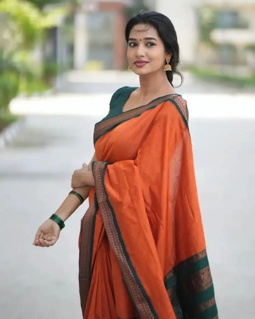 KP 5004 Orange Color Soft Lichi Silk Jacquard On All Over Saree Casual, Party Wear, Wedding, Events Etc. Expected Delivery 4-6 Working Days @1449/- | Sarees, Bollywood Sarees, Creative Sarees, Designer Sarees, Embroidered Sarees, Ethnic Saree, Modern Digital sarees, Party Wear Sarees
