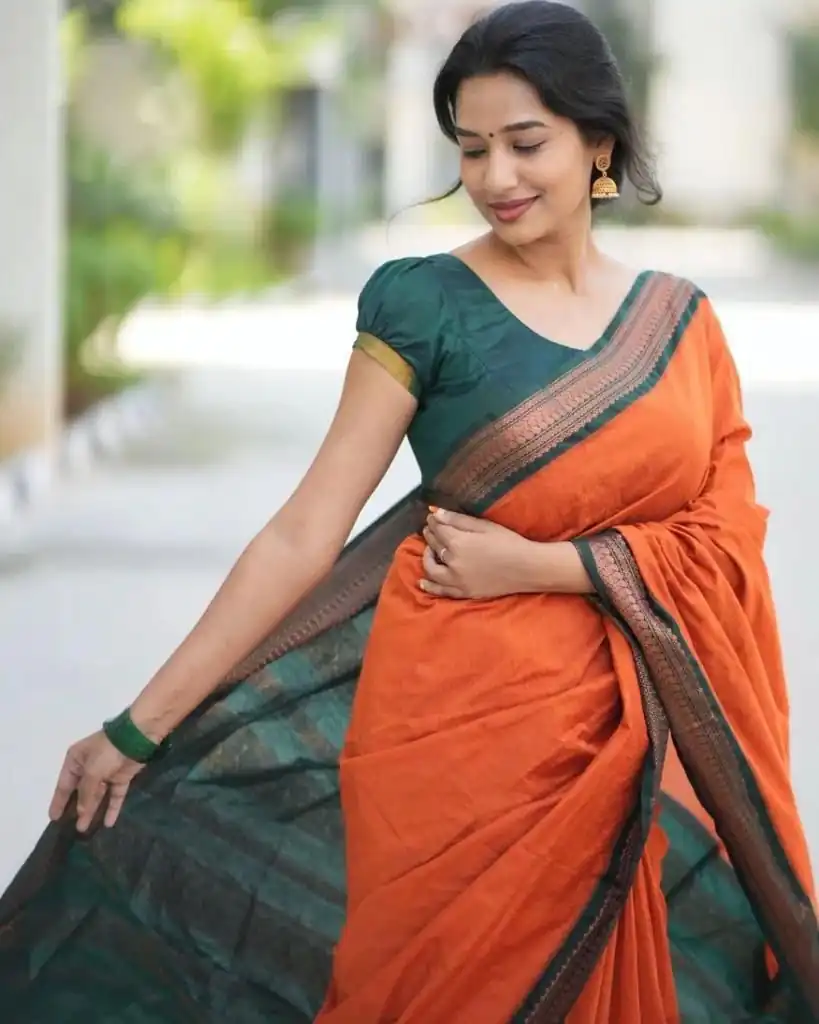 KP 5004 Orange Color Soft Lichi Silk Jacquard On All Over Saree Casual, Party Wear, Wedding, Events Etc. Expected Delivery 4-6 Working Days @1449/- | Sarees, Bollywood Sarees, Creative Sarees, Designer Sarees, Embroidered Sarees, Ethnic Saree, Modern Digital sarees, Party Wear Sarees
