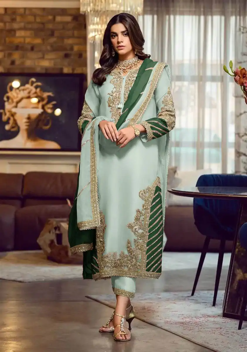 FC Pakistani 1019 Light Green Georgette Embroidery Sequence Salwar Suit Wedding, Party, Festive events, Expected Delivery  4-6 Working Days @2099 | Salwar suit, Casual Suits, Creative suits, Designer Suits, Palazzo Suits, Party Wear Suits, Patiala Suits, Straight Suits