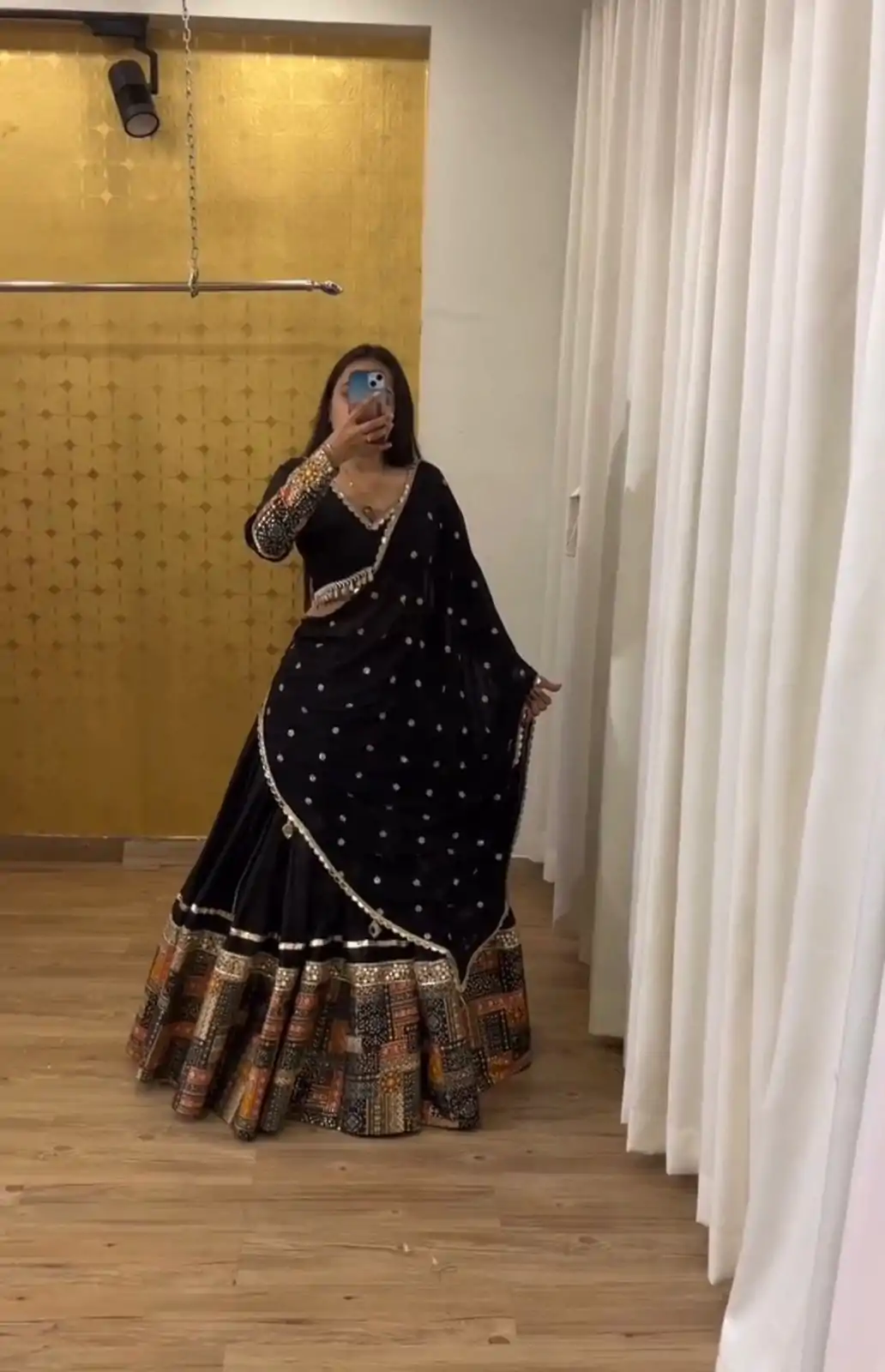 Grand Black Color Georgette Embroidery Sequence Lehenga Choli