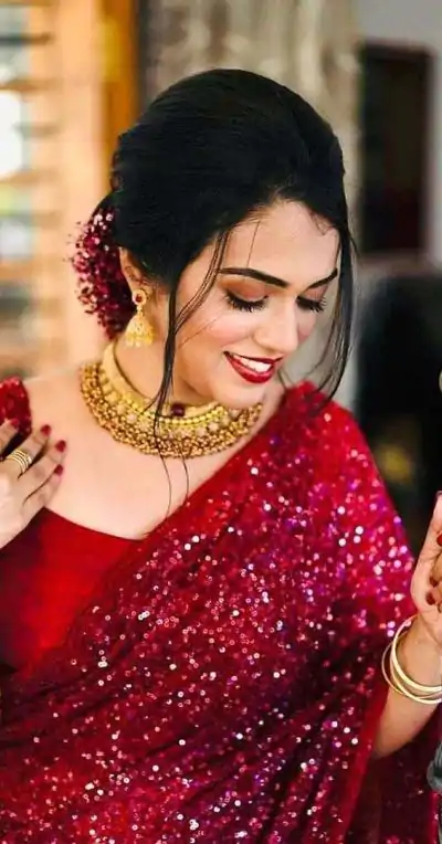 BT 152 Red Color Georgette Fancy Sequence Embroidery Saree Casual, Party Wear, Traditional Wear, Wedding Wear, Events Etc.@1749/- | Sarees, Bollywood Sarees, Creative Sarees, Designer Sarees, Ethnic Saree, Modern Digital sarees, Party Wear Sarees