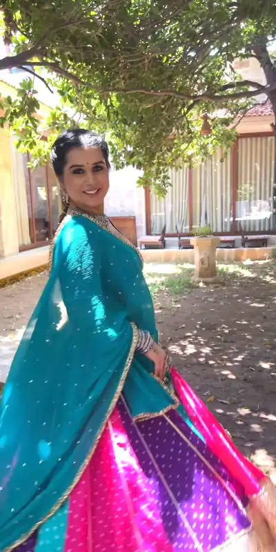 Nice Blue Color Georgette Mirror Less khadi Print Lehenga Choli