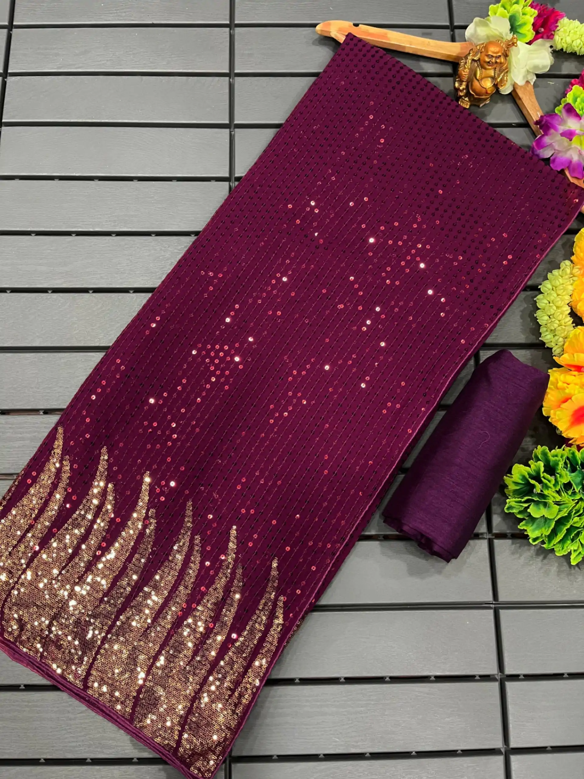 DF 3405 Purple Color Full Saree Of Heavy Quality 60 Gram Georgette Saree Casual, Party Wear, Wedding, Events Etc Delivery Expected.4-6 Working Days 1799/- | Sarees, Bollywood Sarees, Creative Sarees, Designer Sarees, Embroidered Sarees, Ethnic Saree, Modern Digital sarees, Party Wear Sarees