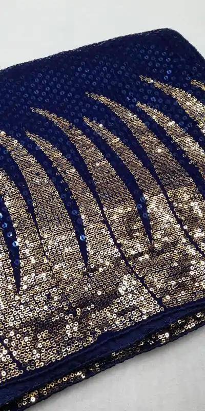 Nice Royal Blue Color Of Heavy Quality 60 Gram Georgette Saree