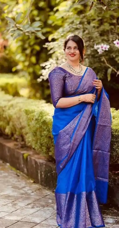 KP 3042 Royal Blue Color Soft Lichi Silk Jacquard On All Over Saree Casual, Party Wear, Wedding, Events Etc. Expected Delivery 4-6 Working Days @1349/- | Sarees, Bollywood Sarees, Creative Sarees, Designer Sarees, Embroidered Sarees, Ethnic Saree, Modern Digital sarees, Party Wear Sarees