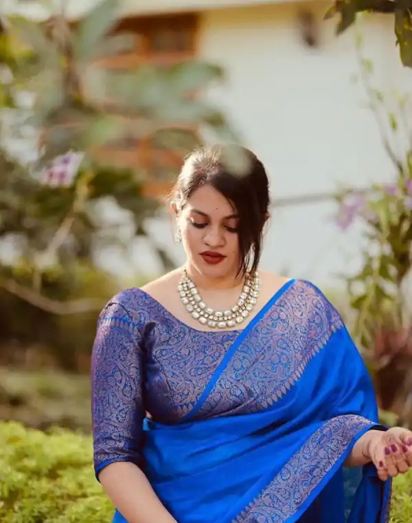 KP 3042 Royal Blue Color Soft Lichi Silk Jacquard On All Over Saree Casual, Party Wear, Wedding, Events Etc. Expected Delivery 4-6 Working Days @1349/- | Sarees, Bollywood Sarees, Creative Sarees, Designer Sarees, Embroidered Sarees, Ethnic Saree, Modern Digital sarees, Party Wear Sarees