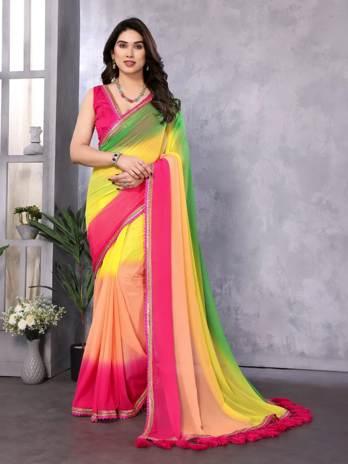 Jr Pop Multi  : Faux Peding Georgette Party, Wedding, Festive, Events Etc. 4-6 Working Days @1549/- Only | Sarees, Bollywood Sarees, Creative Sarees, Designer Sarees, Embroidered Sarees, Ethnic Saree, Modern Digital sarees, Party Wear Sarees