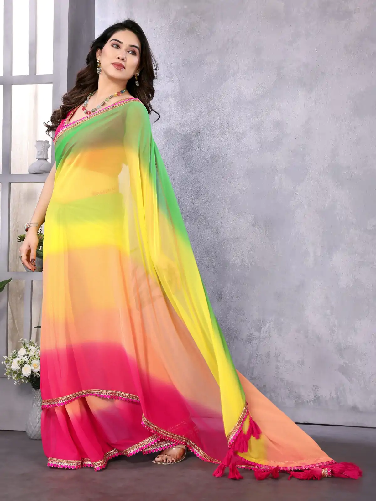 Jr Pop Multi  : Faux Peding Georgette Party, Wedding, Festive, Events Etc. 4-6 Working Days @1549/- Only | Sarees, Bollywood Sarees, Creative Sarees, Designer Sarees, Embroidered Sarees, Ethnic Saree, Modern Digital sarees, Party Wear Sarees