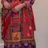 Pretty Red Color American Silk Digital Printed Diamond Salwar Suit