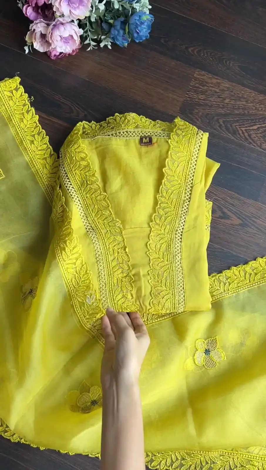 Pretty Yellow Color Maslin Thread With Fancy Border Salwar Suit
