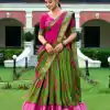 Super Pink Color Dola Silk Shibori Print Zari Weaving Lehenga Choli