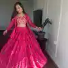  Ram 053 Pink Pure Bandhrej Heavy Embroidery Sequence Lehenga Choli Wedding, Party, Festive, Events Etc.4-6 Working Days@ 2499/-only | Lehenga, Bollywood Lehenga, Creative Lehenga, Designer Lehenga, Embroidered Lehenga, Party Wear Lehenga