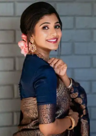 KP 5084 Navy Blue Color Soft Lichi Silk Jacquard Work On All Over Saree Casual, Wedding, Festive, Events . Expected Delivery  4-6 Working Days @1349/- only                                                                                                                                             | Sarees, Bollywood Sarees, Creative Sarees, Designer Sarees, Embroidered Sarees, Ethnic Saree, Modern Digital sarees, Party Wear Sarees