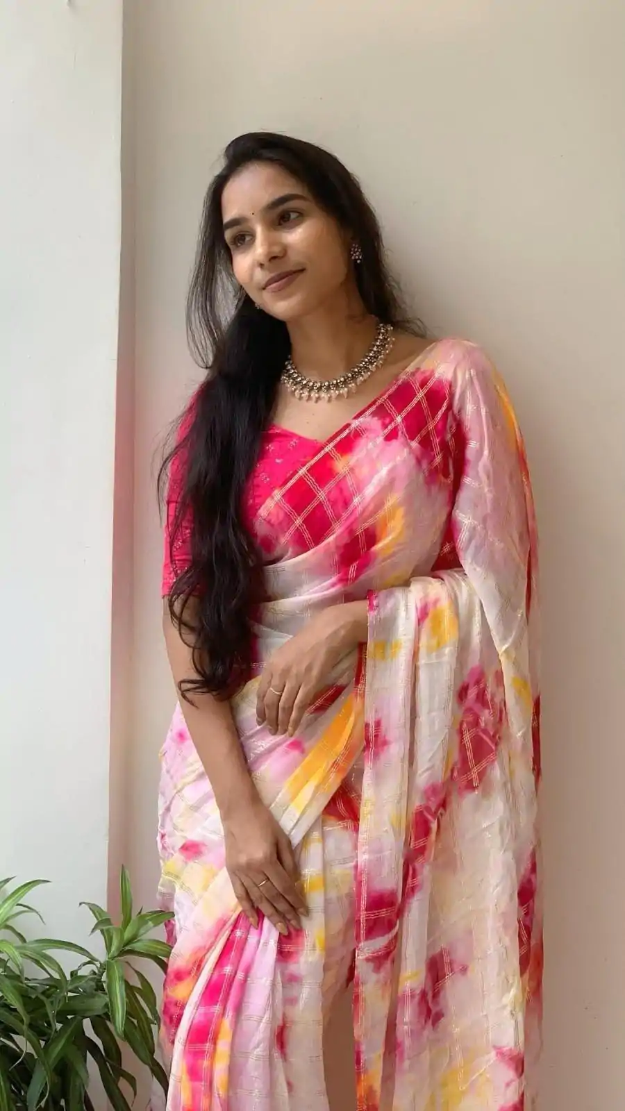 AC Chex Pink Color Viscose Georgette Shibori Hand Dyeing Jari Work Saree Casual, Wedding, Festive, Events . Expected Delivery  4-6 Working Days @1849/- only                                                                  | Sarees, Bollywood Sarees, Creative Sarees, Designer Sarees, Embroidered Sarees, Ethnic Saree, Modern Digital sarees, Party Wear Sarees